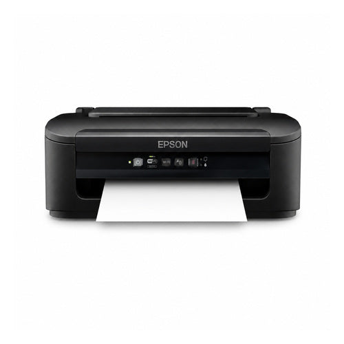 Impresora de etiquetas Epson WF-2110W C11CK92402 en uso sobre fondo blanco