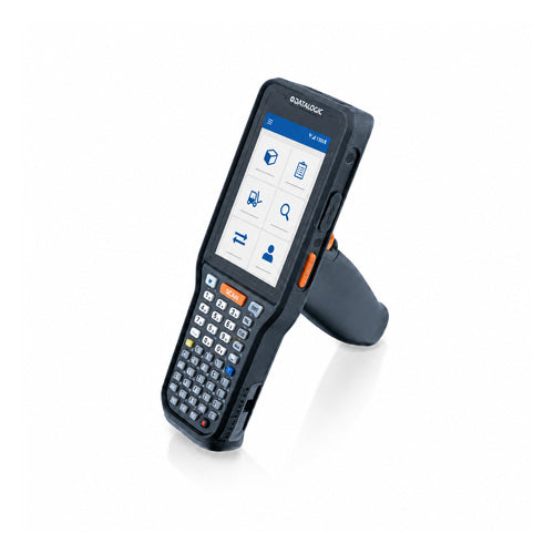 Terminal de mano Datalogic SKORPIO X45 946450001 en uso sobre fondo blanco