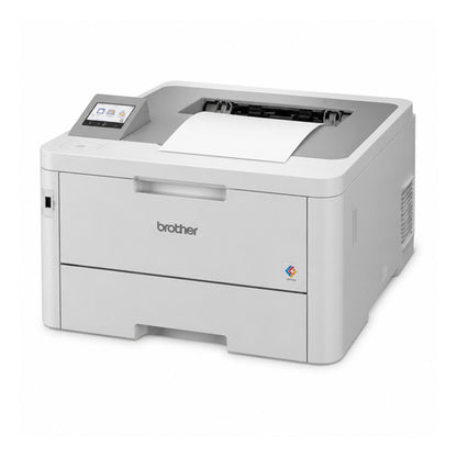 Impresora de etiquetas Brother HL-L8240CDW HLL8240CDWRE1 en uso sobre fondo blanco