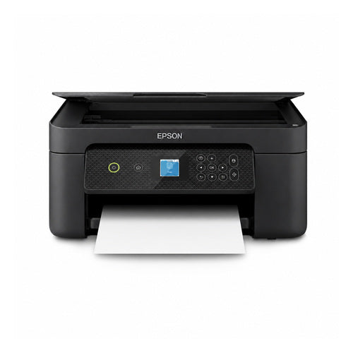 Impresora de etiquetas Epson XP-3200 C11CK66403 en uso sobre fondo blanco