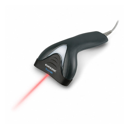 Lector de códigos de barras Datalogic TD1120 TD1120-BK-90K1 en uso sobre fondo blanco