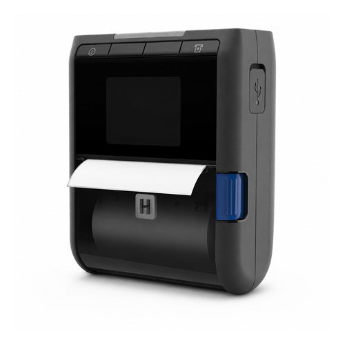 Impresora de etiquetas Honeywell LYNX 3 LNX3-1-N00B101 en uso sobre fondo blanco