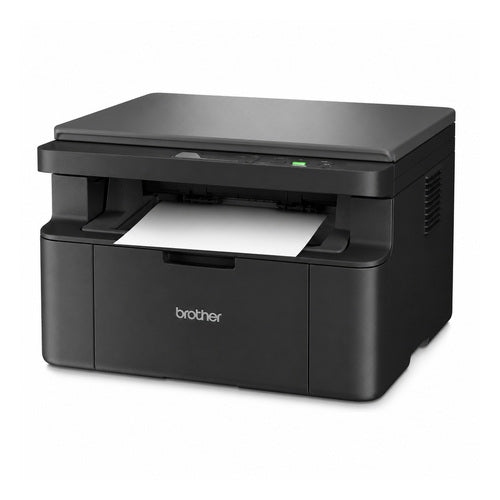 Impresora de etiquetas Brother DCP-L1640W DCPL1640WRE1 en uso sobre fondo blanco