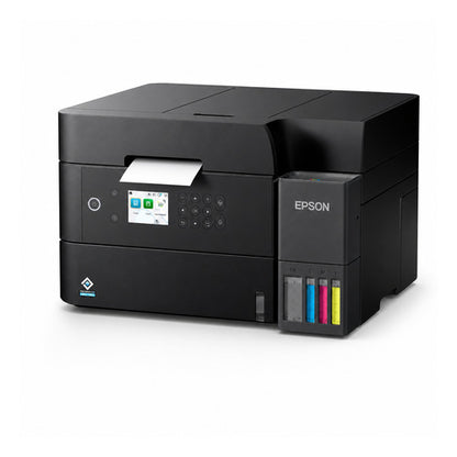 Impresora de etiquetas Epson ET-3950 C11CL43402 en uso sobre fondo blanco