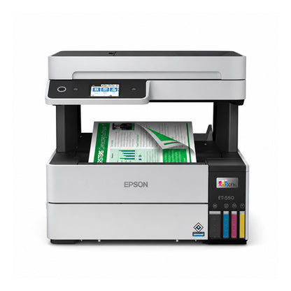 Impresora de etiquetas Epson ET-5150 C11CJ89402 en uso sobre fondo blanco