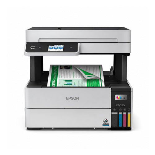 Impresora de etiquetas Epson ET-5150 C11CJ89402 en uso sobre fondo blanco