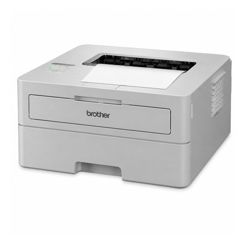 Impresora de etiquetas Brother HL-L2865DW HLL2865DWRE1 en uso sobre fondo blanco