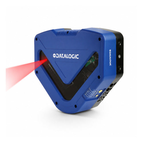 Lector de códigos de barras Datalogic DX8210 936300004 en uso sobre fondo blanco