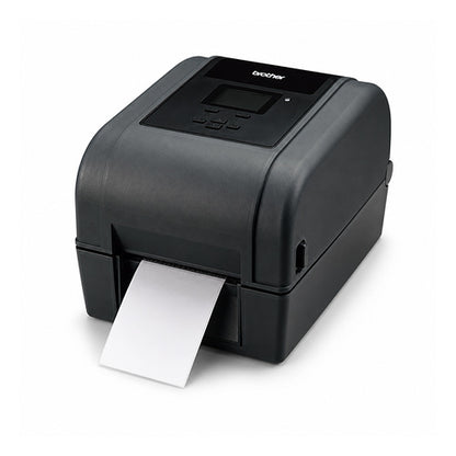 Impresora de etiquetas Brother TD-4750 TD4750TNWBZ1 en uso sobre fondo blanco