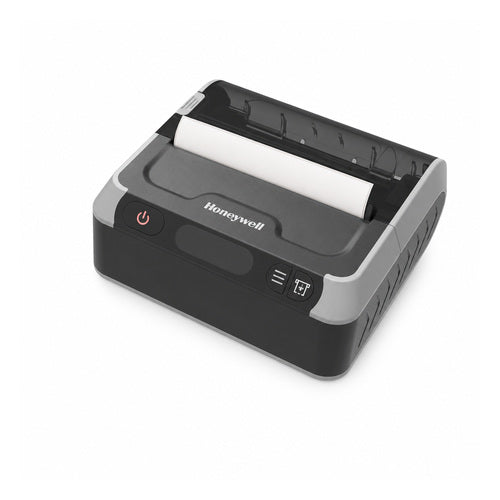 Impresora de etiquetas Honeywell MPD31D MPD31D118 en uso sobre fondo blanco