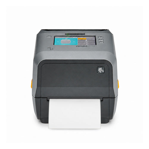 Impresora de etiquetas Zebra ZD611 ZD6AH22-T0EE00EZ en uso sobre fondo blanco