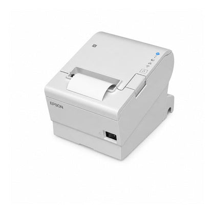 Impresora de etiquetas Epson TM-T88VII C31CJ57151 en uso sobre fondo blanco