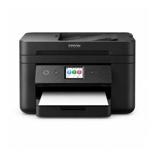Impresora de etiquetas Epson WF-2960DWF C11CK60403 en uso sobre fondo blanco