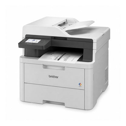 Impresora de etiquetas Brother DCP-L3560CDWRE1 DCPL3560CDWRE1 en uso sobre fondo blanco