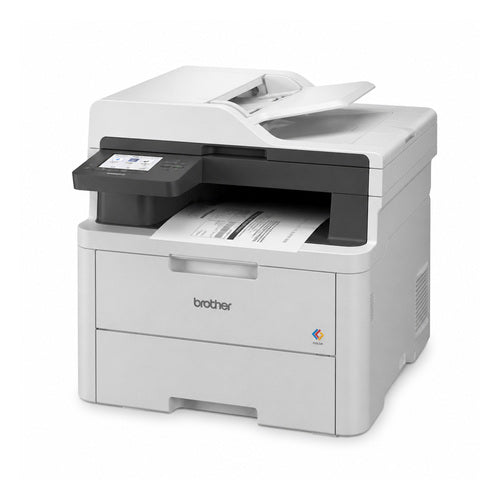 Impresora de etiquetas Brother DCP-L3560CDWRE1 DCPL3560CDWRE1 en uso sobre fondo blanco
