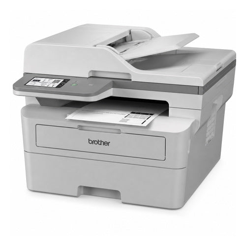 Impresora de etiquetas Brother MFC-L2980DW MFCL2980DWRE1 en uso sobre fondo blanco