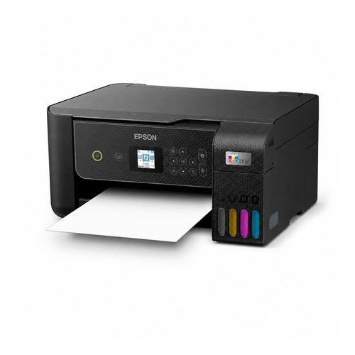 Impresora de etiquetas Epson ET-2871 C11CJ66422 en uso sobre fondo blanco
