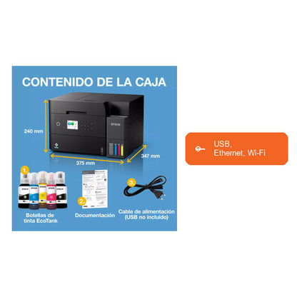 Características de la impresora de etiquetas Epson ET-3950 C11CL43402: USB, Ethernet, Wi-Fi
