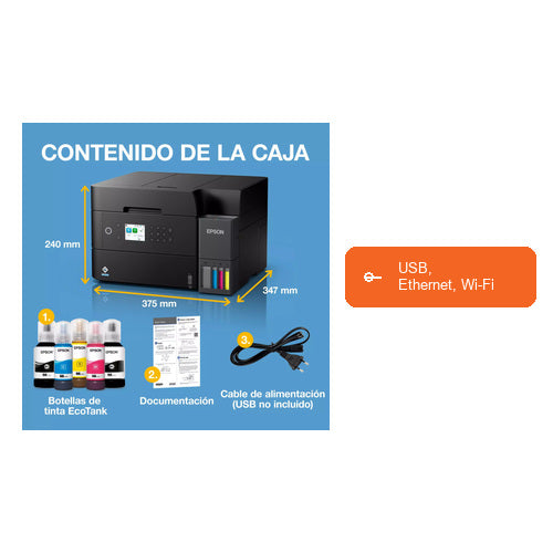 Características de la impresora de etiquetas Epson ET-3950 C11CL43402: USB, Ethernet, Wi-Fi