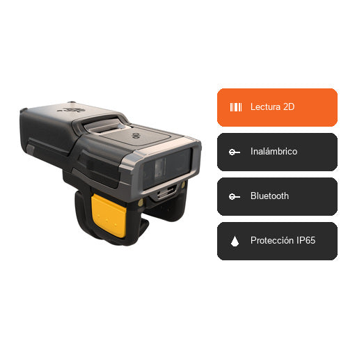 Características del lector de códigos de barras Zebra RS6100 RS61B0-KBENZWR: Lectura 2D, Inalámbrico, Bluetooth, Protección IP65