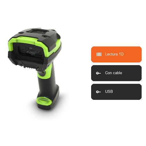 Características del lector de códigos de barras Zebra LI3608 LI3608-ER20003VZWW: Lectura 1D, Con cable, USB