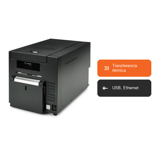 Características de la impresora de etiquetas Zebra ZC10L ZC10L-00QT0US00: Transferencia térmica, USB, Ethernet
