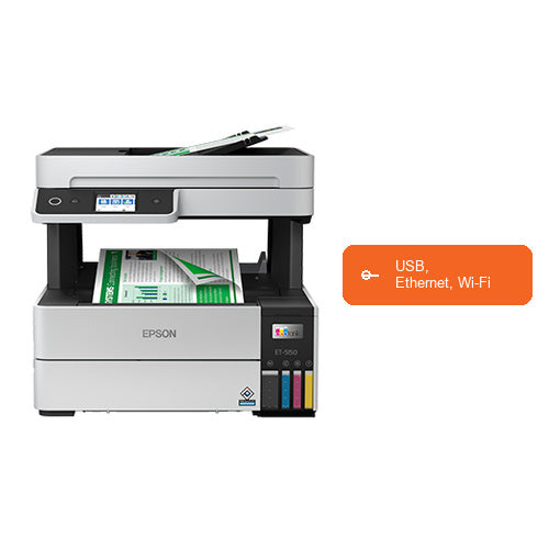 Características de la impresora de etiquetas Epson ET-5150 C11CJ89402: USB, Ethernet, Wi-Fi