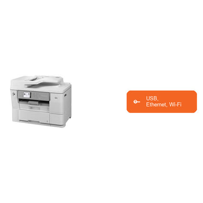 Características de la impresora de etiquetas Brother MFCJ6959DWRE1 MFCJ6959DWRE1: USB, Ethernet, Wi-Fi
