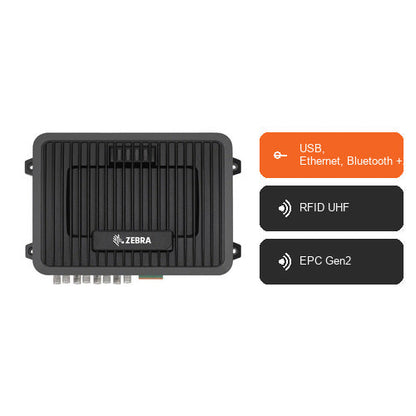 Características del equipo rfid Zebra FX9600 FX9600-82325A50-E8: USB, Ethernet, Bluetooth +2, RFID UHF, EPC Gen2