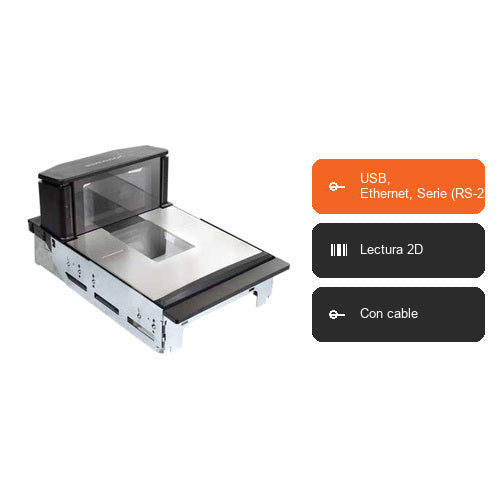 Características del lector de códigos de barras Datalogic MAGELLAN 9600I 96122001000-000100: USB, Ethernet, Serie (RS-232), Lectura 2D, Con cable