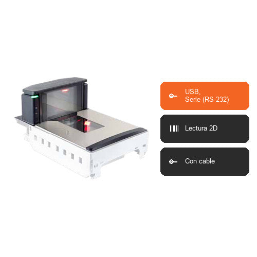 Características del lector de códigos de barras Datalogic MAGELLAN 9550I 957022201-00053: USB, Serie (RS-232), Lectura 2D, Con cable