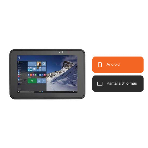 Características del terminal de mano Zebra ET51 ET51CE-G21E-SFA6: Android, Pantalla 8" o más