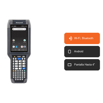 Características del terminal de mano Honeywell CK65 CK65-L0N-B8C214E: Wi-Fi, Bluetooth, Android, Pantalla Hasta 4"