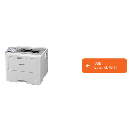 Características de la impresora de etiquetas Brother HL-L6410DN HLL6410DNRE1: USB, Ethernet, Wi-Fi