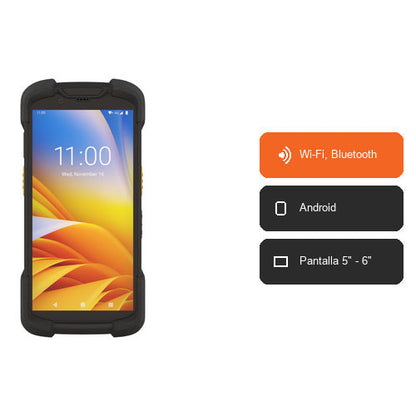 Características del terminal de mano Zebra TC73 TC7301-0T1J4B1000-A6: Wi-Fi, Bluetooth, Android, Pantalla 5" - 6"