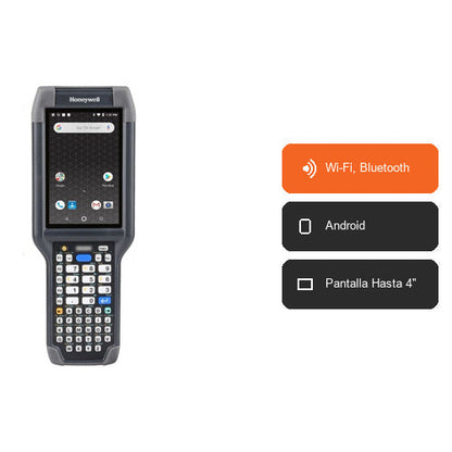 Características del terminal de mano Honeywell CK65 CK65 L0N ELC212E: Wi-Fi, Bluetooth, Android, Pantalla Hasta 4"