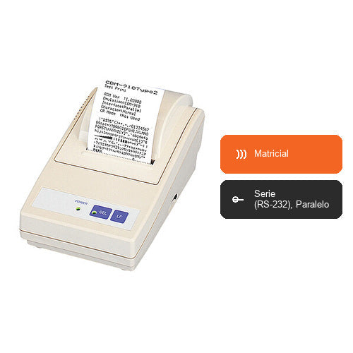 Características de la impresora de etiquetas Citizen CBM-910 CBM91040RF2A: Matricial, Serie (RS-232), Paralelo