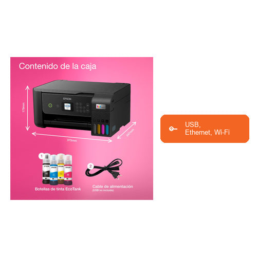Características de la impresora de etiquetas Epson ET-2871 C11CJ66422: USB, Ethernet, Wi-Fi