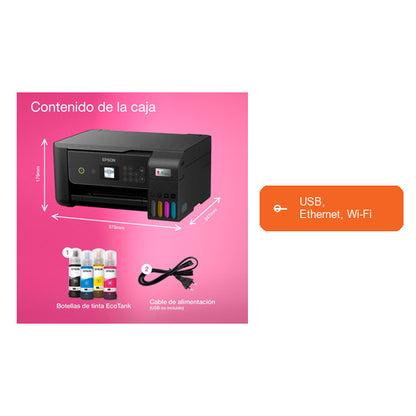 Características de la impresora de etiquetas Epson ET-2871 C11CJ66422: USB, Ethernet, Wi-Fi