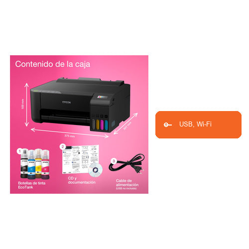 Características de la impresora de etiquetas Epson ET-1810 C11CJ71401: USB, Wi-Fi