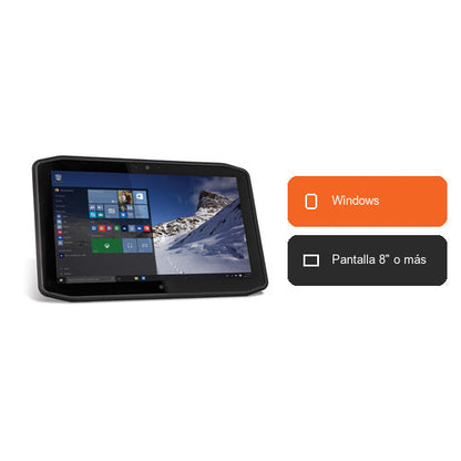 Características del terminal de mano Zebra XR12 200834: Windows, Pantalla 8" o más