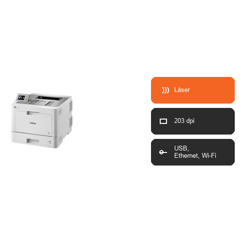 Características de la impresora de etiquetas Brother HLL9310CDW HLL9310CDWRE1: Láser, 203 dpi, USB, Ethernet, Wi-Fi