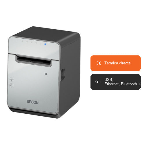 Características de la impresora de etiquetas Epson TM-L100 C31CJ52103: Térmica directa, USB, Ethernet, Bluetooth +2