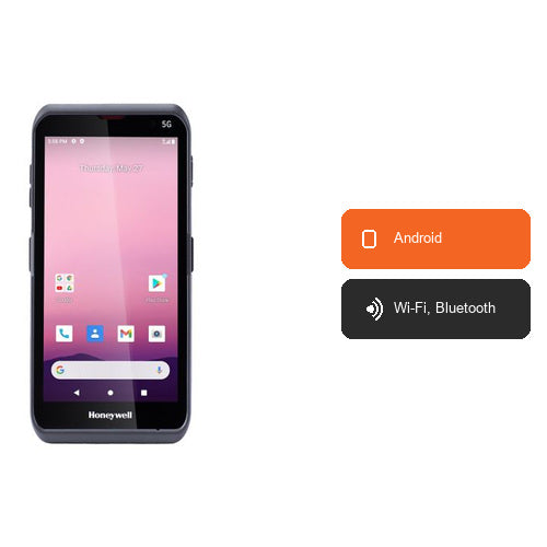 Características del terminal de mano Honeywell EDA56 EDA56-00AE61N21RK: Android, Wi-Fi, Bluetooth