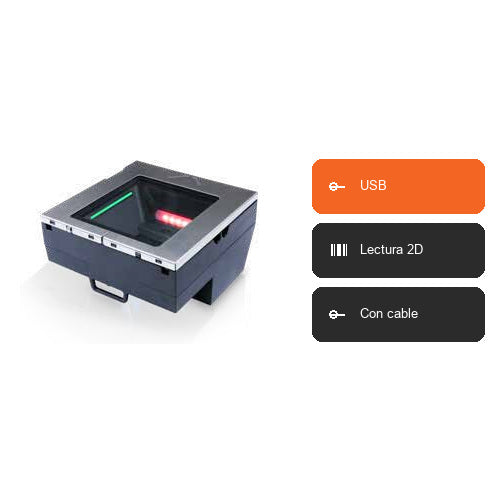 Características del lector de códigos de barras Datalogic MAGELLAN 3710HSI M3711-010210-00604: USB, Lectura 2D, Con cable