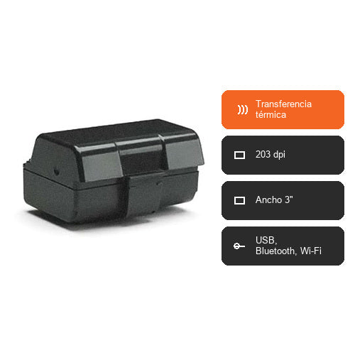 Características de la impresora de etiquetas Zebra ZQ511 ZQ51-BUW000E-00: Transferencia térmica, 203 dpi, Ancho 3", USB, Bluetooth, Wi-Fi