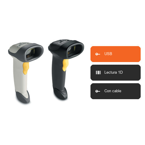 Características del lector de códigos de barras Zebra LS2208 LS2208-SR20007R-UR: USB, Lectura 1D, Con cable