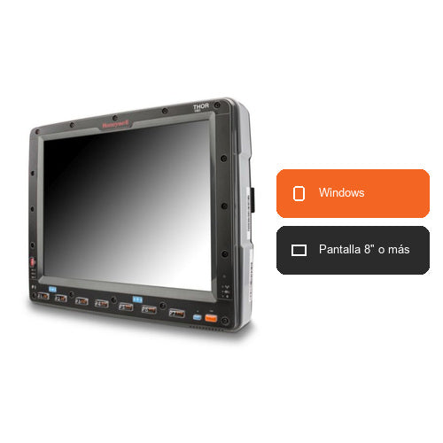 Características del terminal de mano Honeywell VM3W VM3W2O2A1AET1JA1: Windows, Pantalla 8" o más