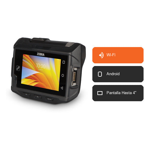 Características del terminal de mano Zebra WT6300 WT63B0-KS0QNERW: Wi-Fi, Android, Pantalla Hasta 4"