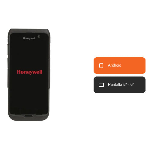 Características del terminal de mano Honeywell CT47 negro CT47-X0N-57D100G: Android, Pantalla 5" - 6"